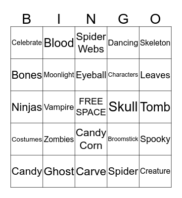 HALLOWEEN BINGO Card