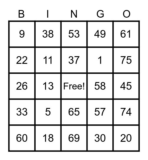 Anne Bingo Cards Bingo Card