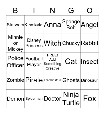 Halloween Bingo Card