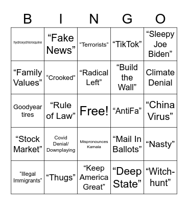 RNC BINGO Card