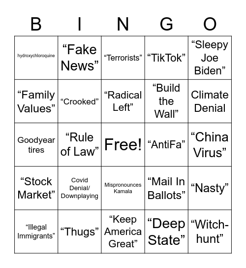 RNC BINGO Card