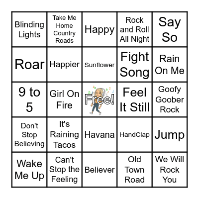 Back to School Singo Bingo Card