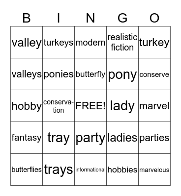 October-4th grade Bingo Card