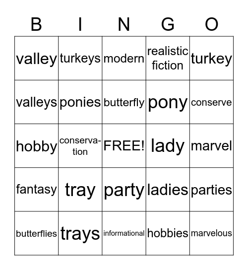 October-4th grade Bingo Card