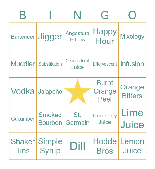 HODDE BROS | BOOZY BINGO Card