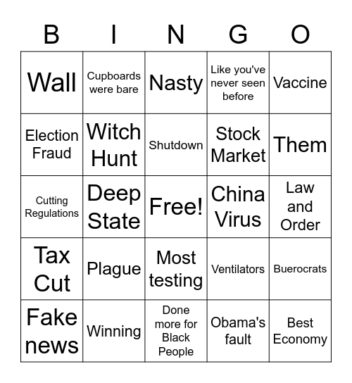 RNC Bingo Card