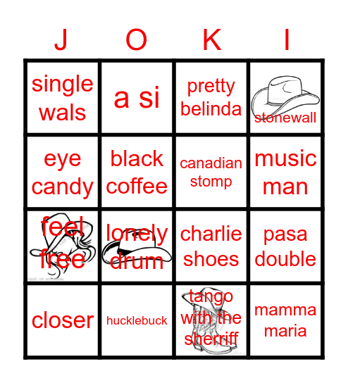 JOKI-DANCERS Bingo Card