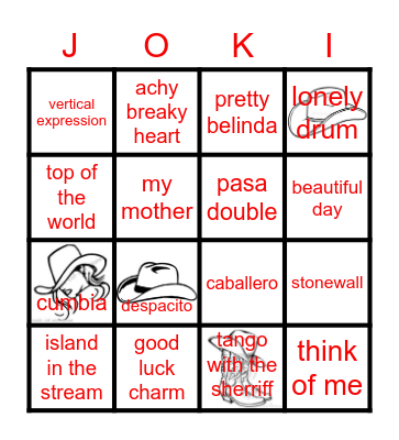 JOKI-DANCERS Bingo Card