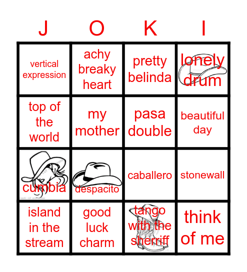 JOKI-DANCERS Bingo Card