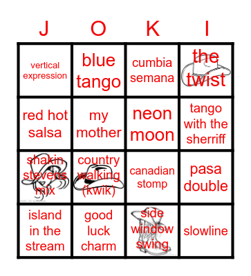 JOKI-DANCERS Bingo Card