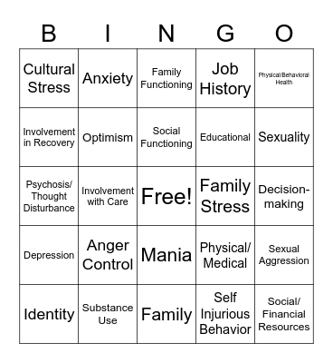 ANSA Bingo Card