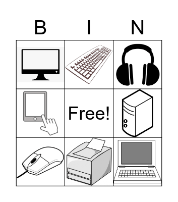 Computer Lab Bingo Card