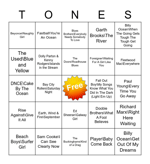 Game Of Tones 8-24-20 Pattern Game (4) Bingo Card