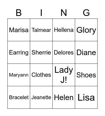 Bethany Temple Women Bingo Card