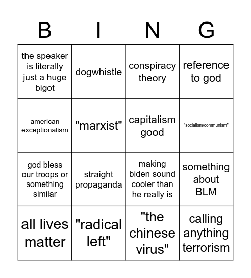 rnc bing Bingo Card
