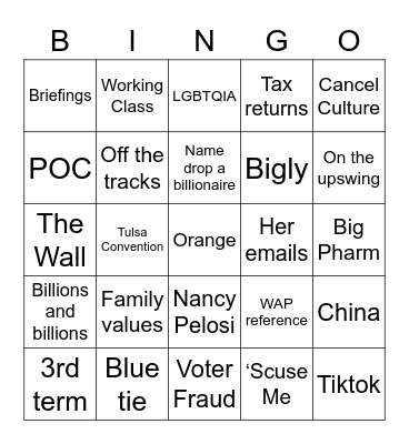 RNC Bingo Card