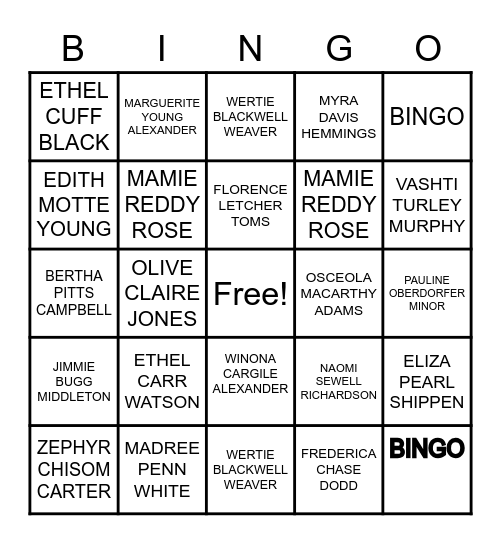 DST FOUNDERS Bingo Card