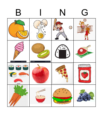 What do you like? Bingo Card