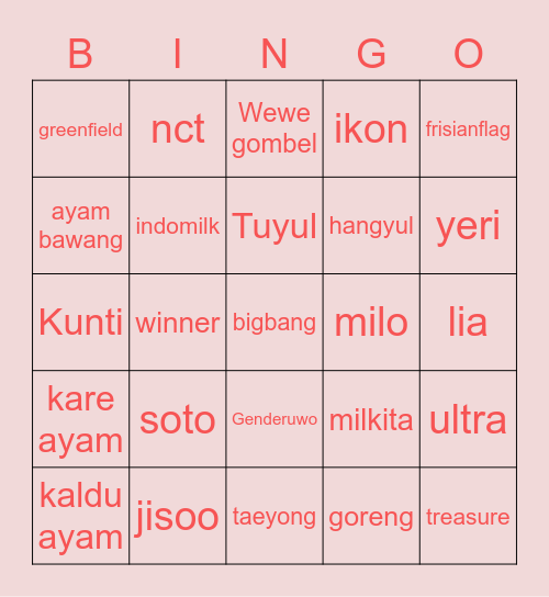 Bingo Card