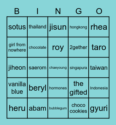 BINGOINe Bingo Card