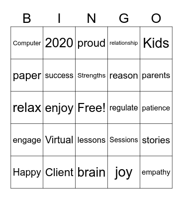 Intervention BINGO Card