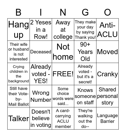 MAKING HISTORY - YES ON 47 Bingo Card