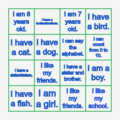 Bingo to Meet YOU! Bingo Card