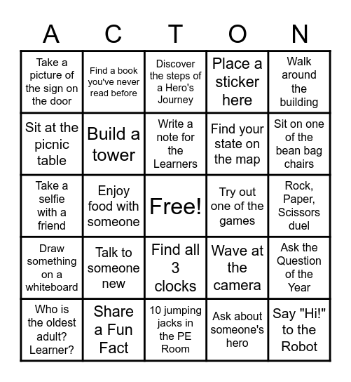 Welcome to Beatrice Christian Academy Bingo Card