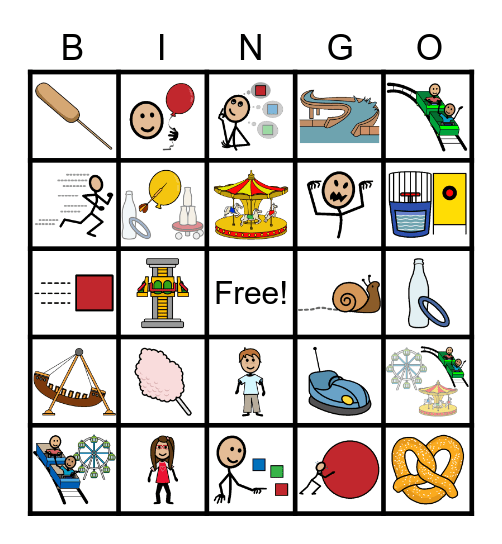 Amusement Park August 2020 Bingo Card