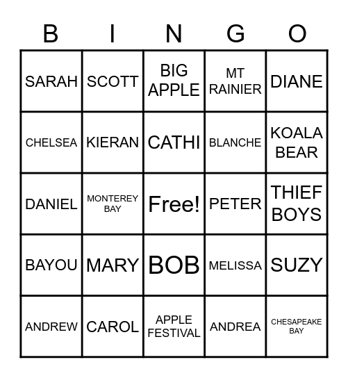 POPPI-PALOOSA 2020 Bingo Card