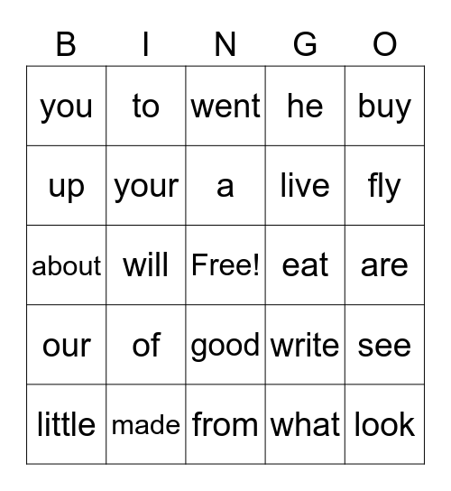 Q1 Bingo Card