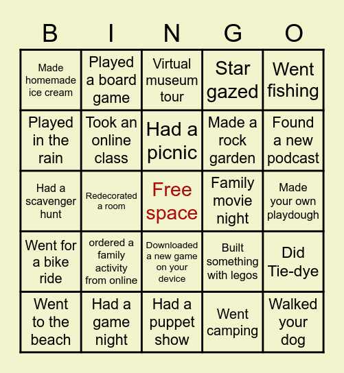 Family Online Bingo