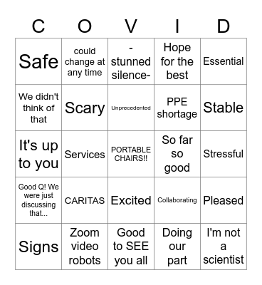 VU COVID BINGO Card