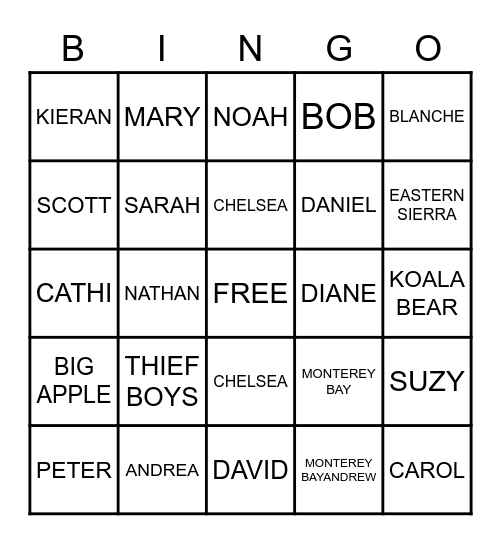 POPPI-PALOOZA Bingo Card