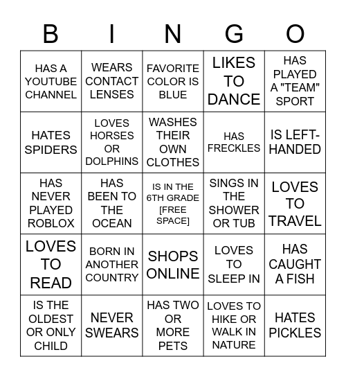 GET TO KNOW YOU BINGO (TAPP) Bingo Card