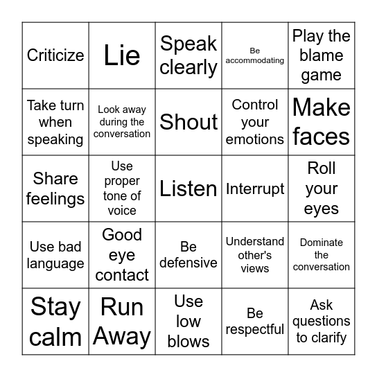Bingo Card