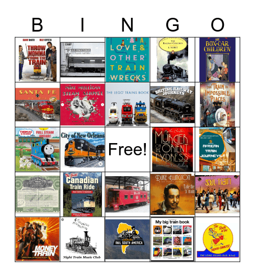 Dad's Train Bingo Card