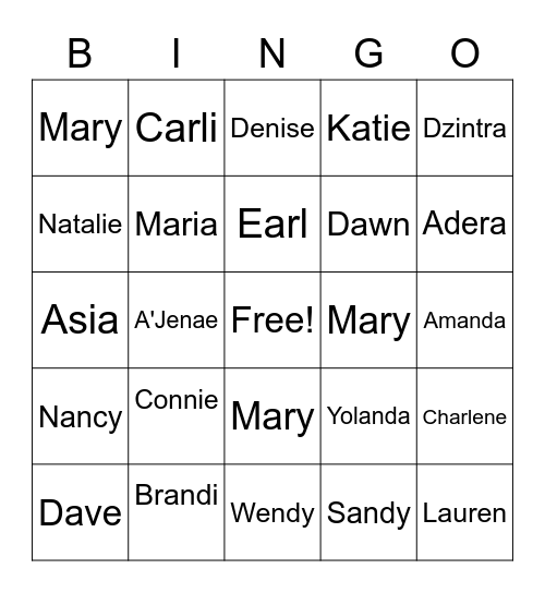 JESUS BINGO Card