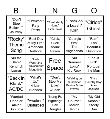 Bingo Test Bingo Card