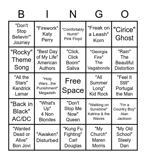 Bingo Test Bingo Card