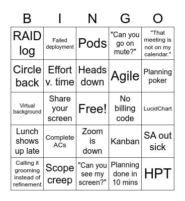 SO bing-o Bingo Card