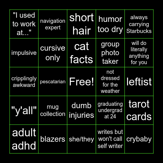 Cheyenne Bingo Card