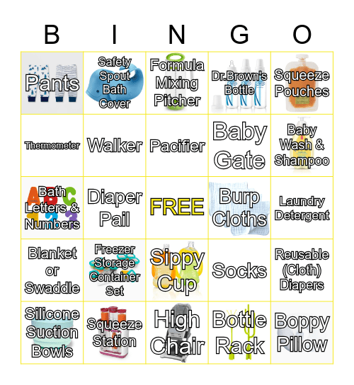 Baby Cockrell Bingo Card