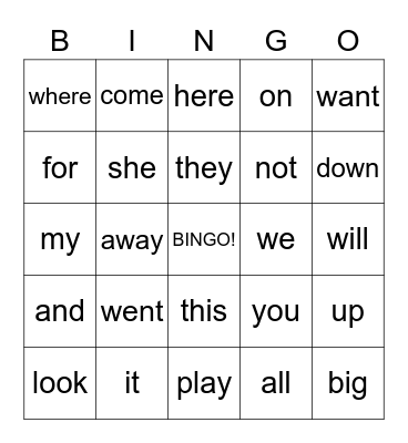 orange/yellow Bingo Card