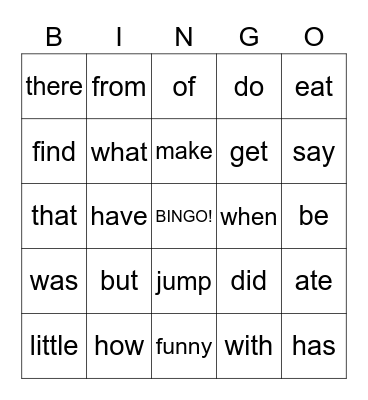 green/blue Bingo Card