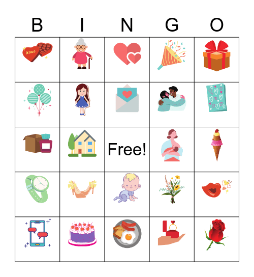 Mother's Day Bingo Card