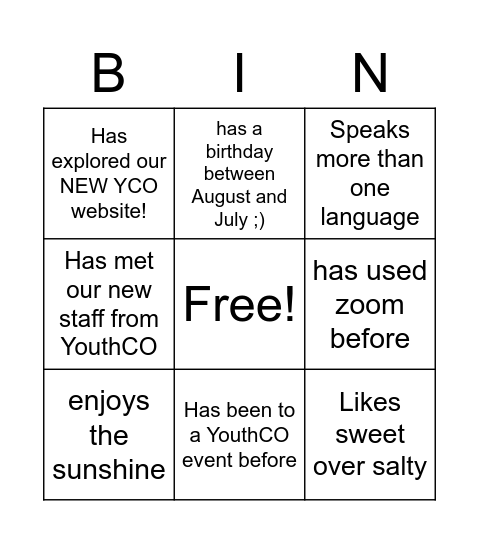 Music Bingo Introductions Bingo Card