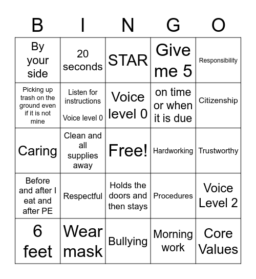CULTURE CAMP Bingo Card