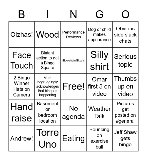 Verato Town Hall Bingo: Sn2 Ep2 Bingo Card