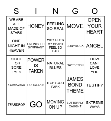489 MOBY VS MASSIVE ATTACK VS M-PEOPLE Bingo Card